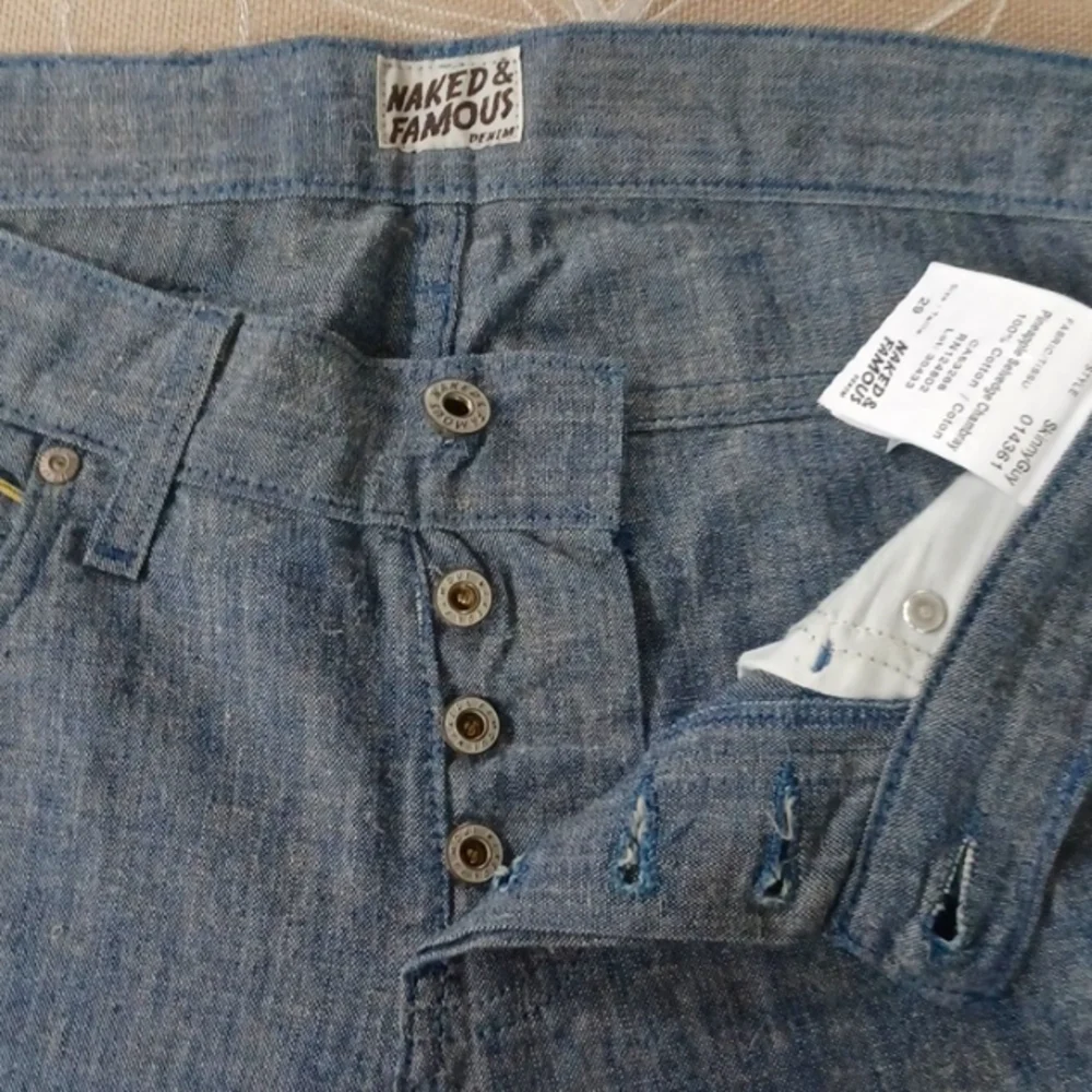 Naked and Famous Pineapple Selvedge Chambray, Skinny Guy, Denim!